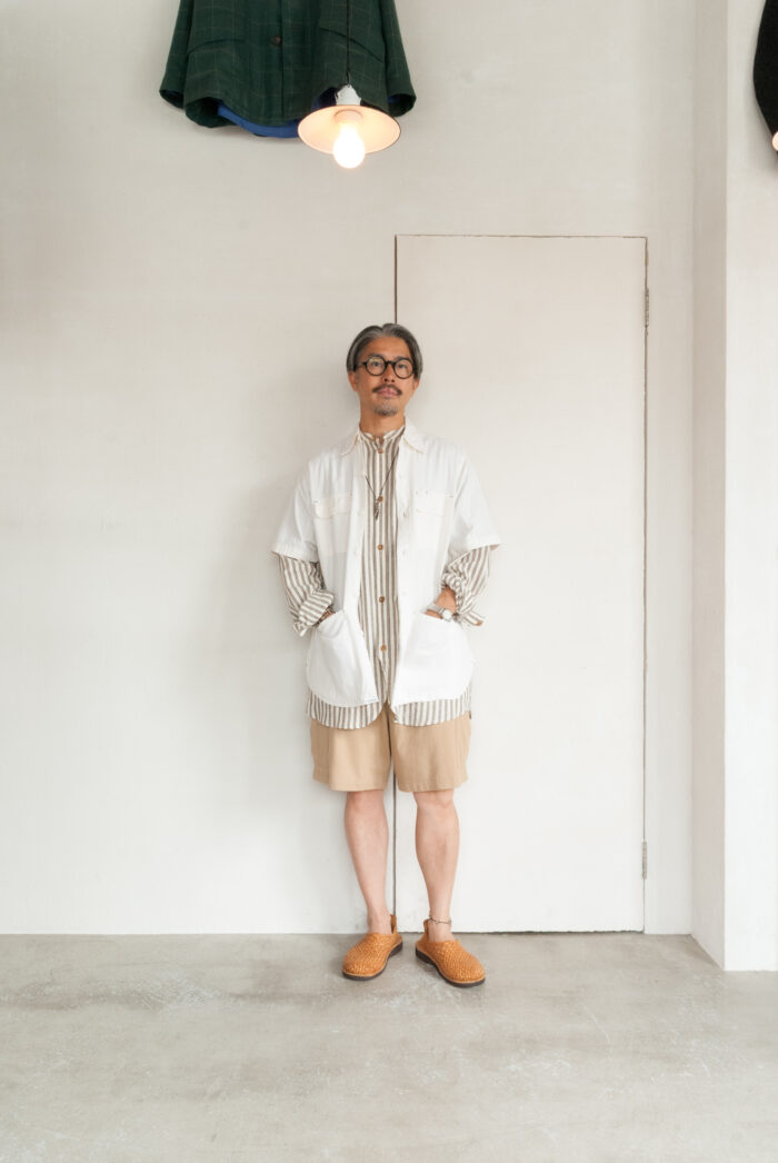SASSAFRAS C&P.O. Apron Shirt 1/2 5oz Chambray Natural 2019 Archive