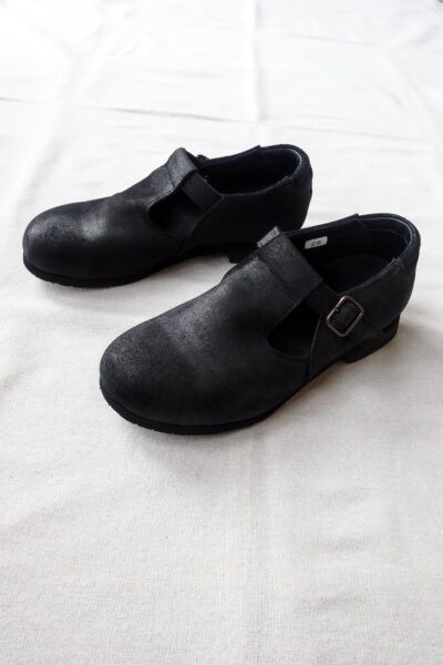 nakamura shoes T-01 Oiled  Velour Black