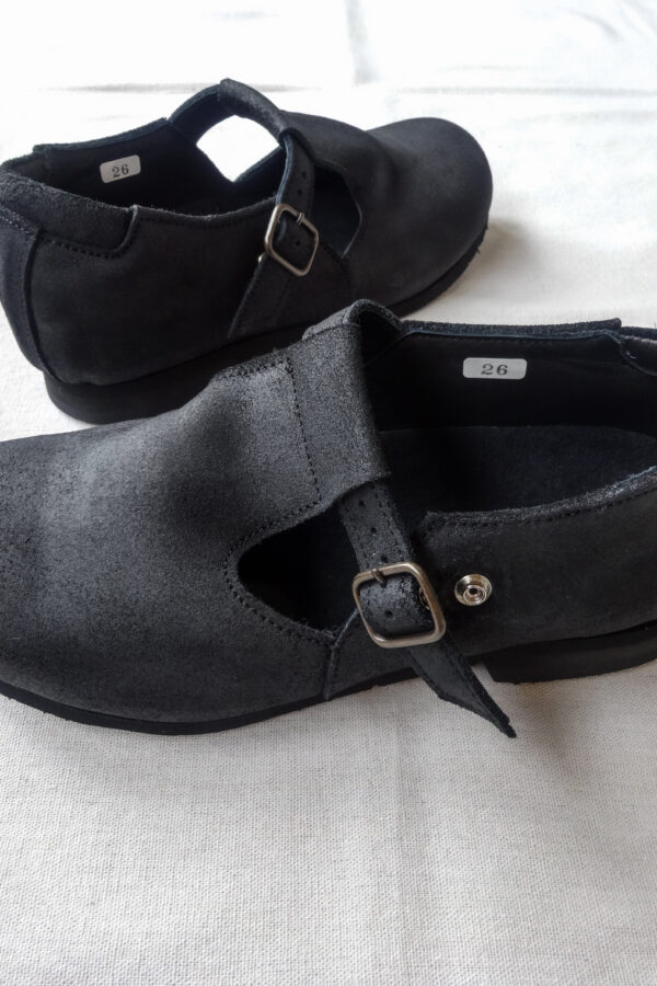 nakamura shoes T-01 Oiled  Velour Black