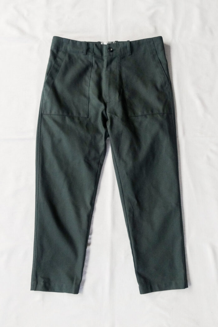QUILP CARLOCK Easy Trouser British Dead Stock Fabric Teal