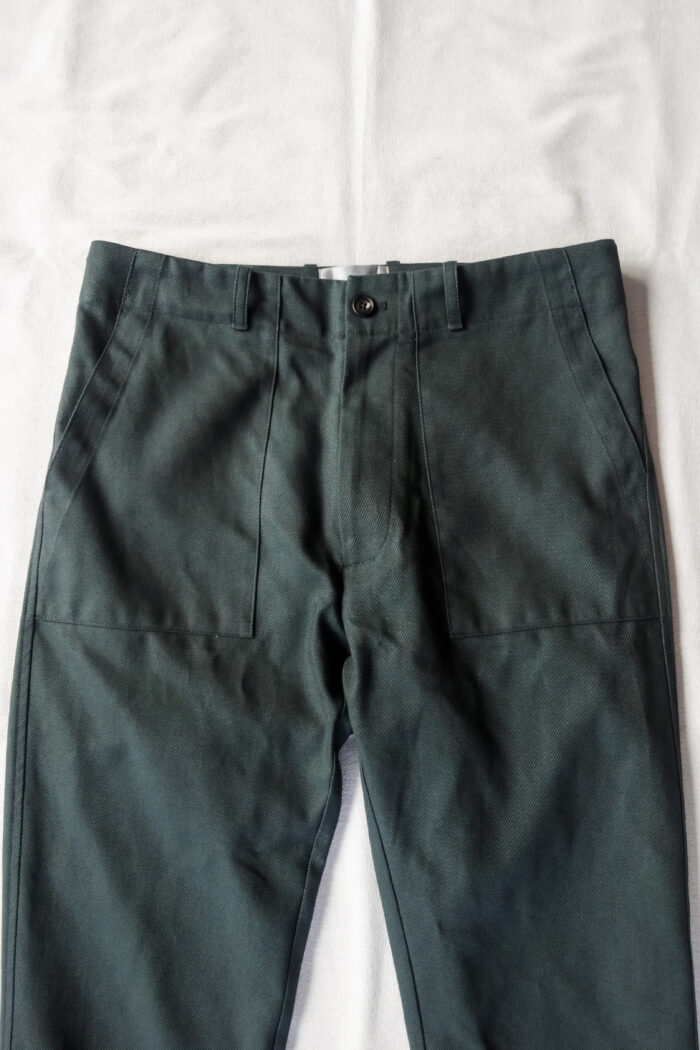QUILP CARLOCK Easy Trouser British Dead Stock Fabric Teal