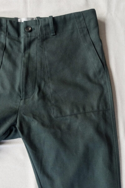 QUILP CARLOCK Easy Trouser British Dead Stock Fabric Teal