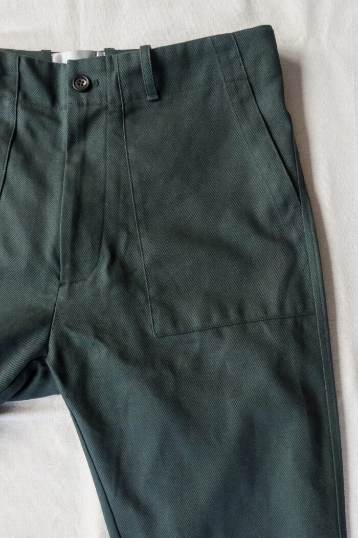 QUILP CARLOCK Easy Trouser British Dead Stock Fabric Teal