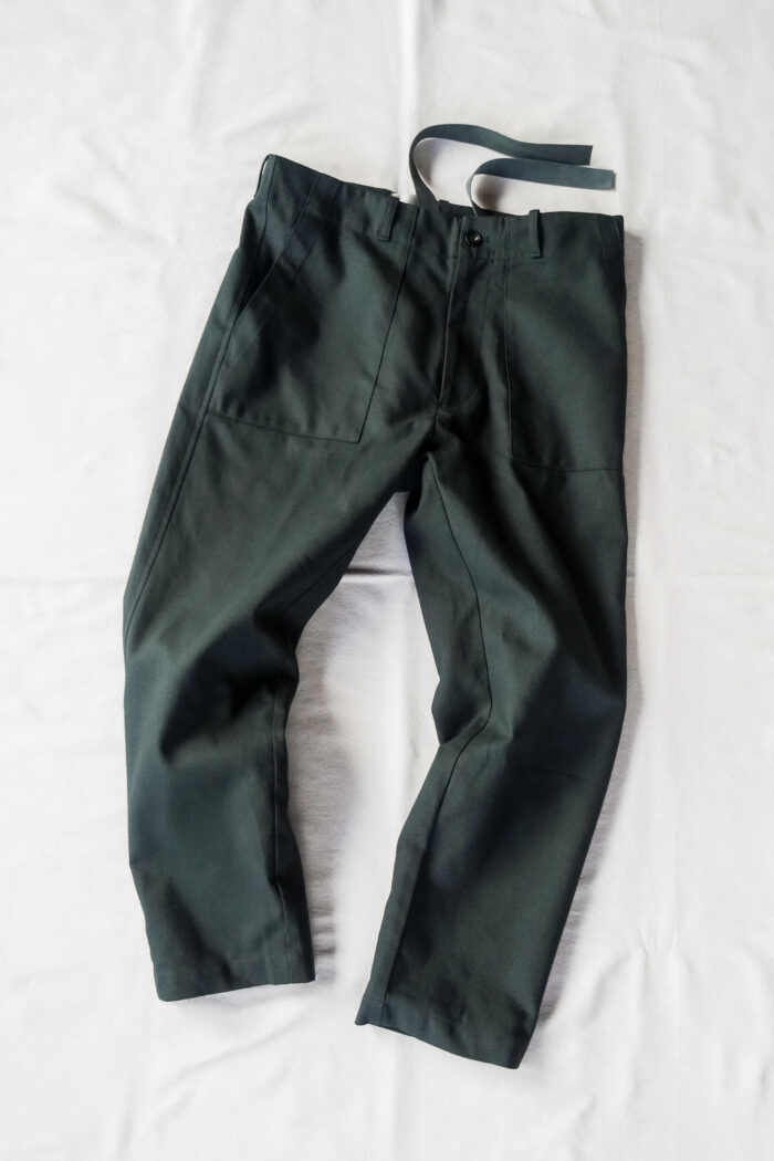 QUILP CARLOCK Easy Trouser British Dead Stock Fabric Teal