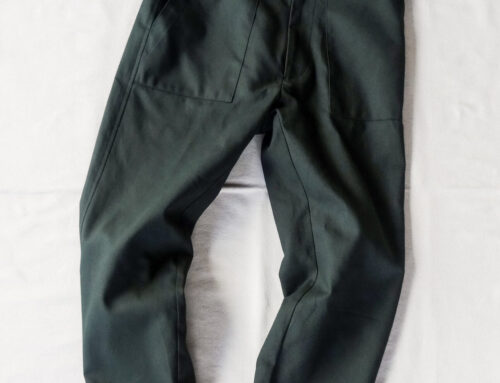 QUILP CARLOCK Easy Trouser British Dead Stock Fabric Teal