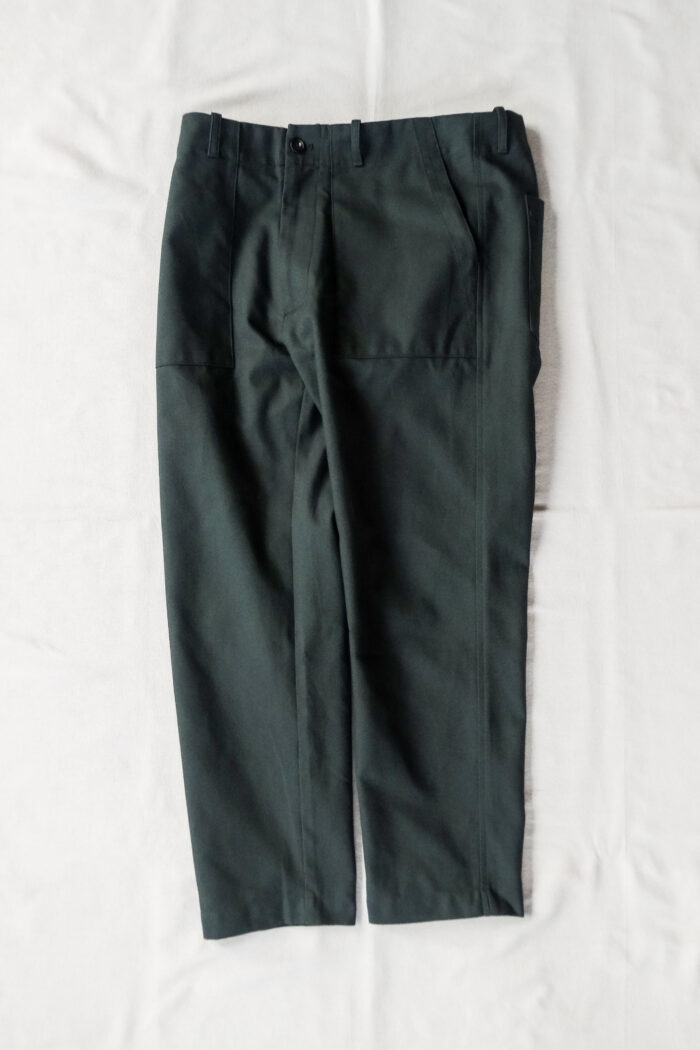 QUILP CARLOCK Easy Trouser British Dead Stock Fabric Teal