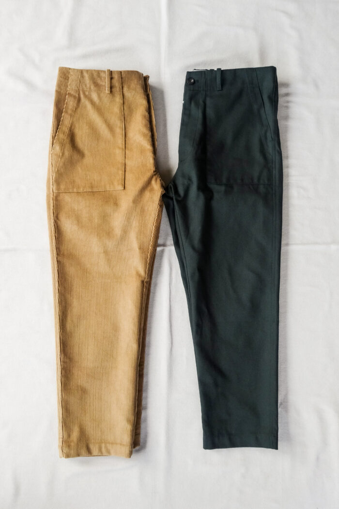 QUILP CARLOCK Easy Trouser British Dead Stock Fabric Teal