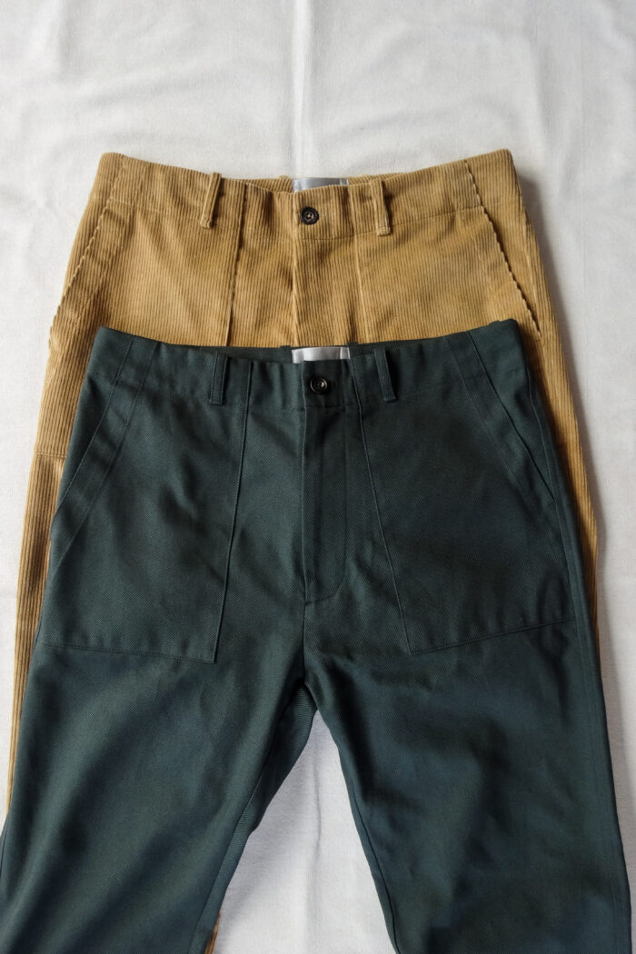 QUILP CARLOCK Easy Trouser British Dead Stock Fabric Teal