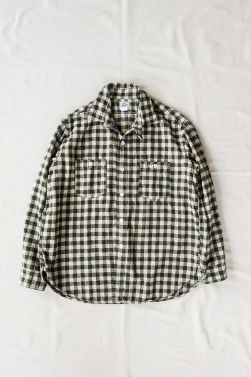 Post O’Alls St.Louis Cotton Flannel Plaid Olive Block