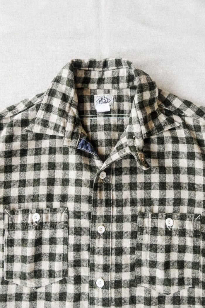 Post O’Alls St.Louis Cotton Flannel Plaid Olive Block