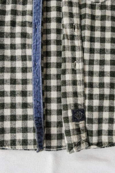 Post O’Alls St.Louis Cotton Flannel Plaid Olive Block