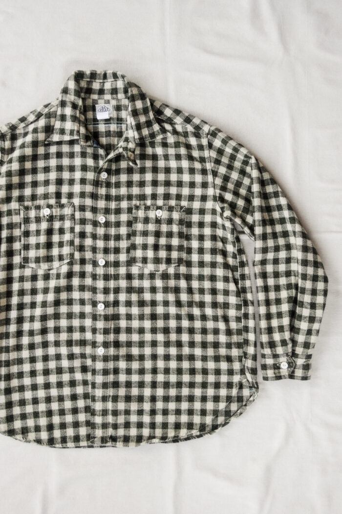 Post O’Alls St.Louis Cotton Flannel Plaid Olive Block