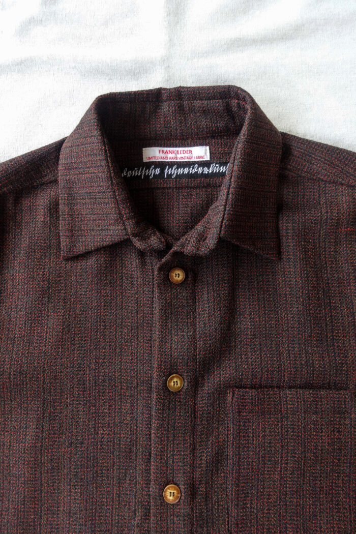 Frank Leder Dead Stock Limited Rare Vintage Fabric Wool Shirt