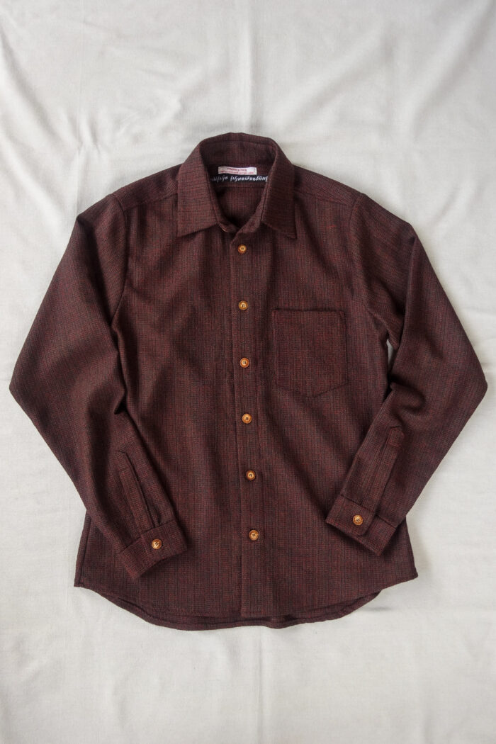 Frank Leder Dead Stock Limited Rare Vintage Fabric Wool Shirt