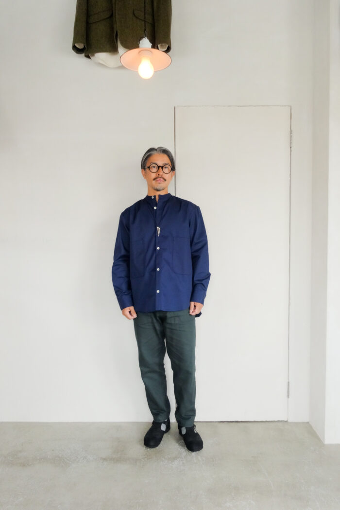 QUILP DUNN-26 Work Shirt Dead Stock C/P Twill Navy