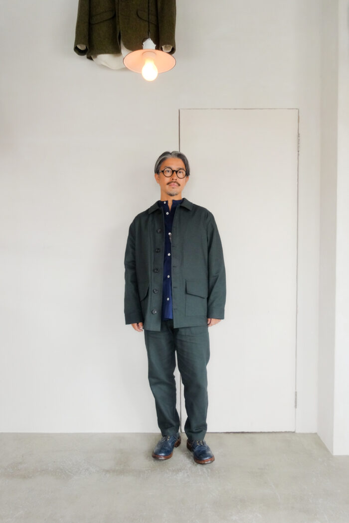 QUILP DUNN-26 Work Shirt Dead Stock C/P Twill Navy