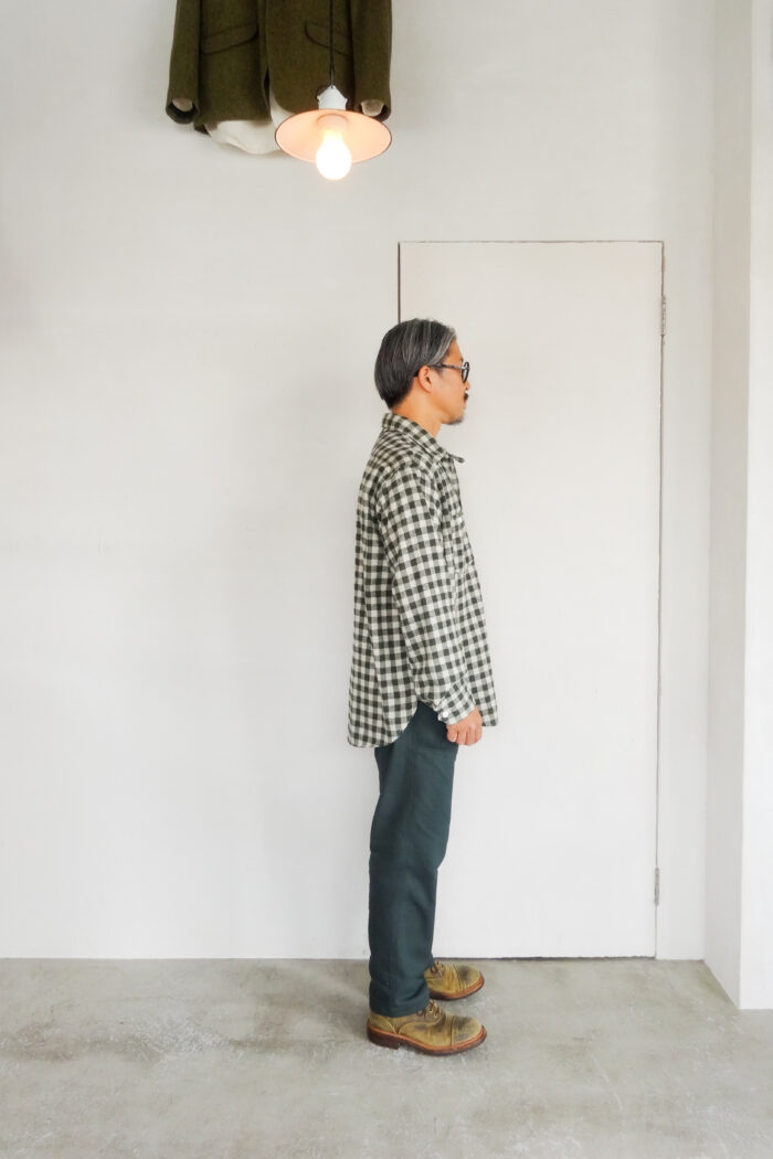 Post O’Alls St.Louis Cotton Flannel Plaid Olive Block
