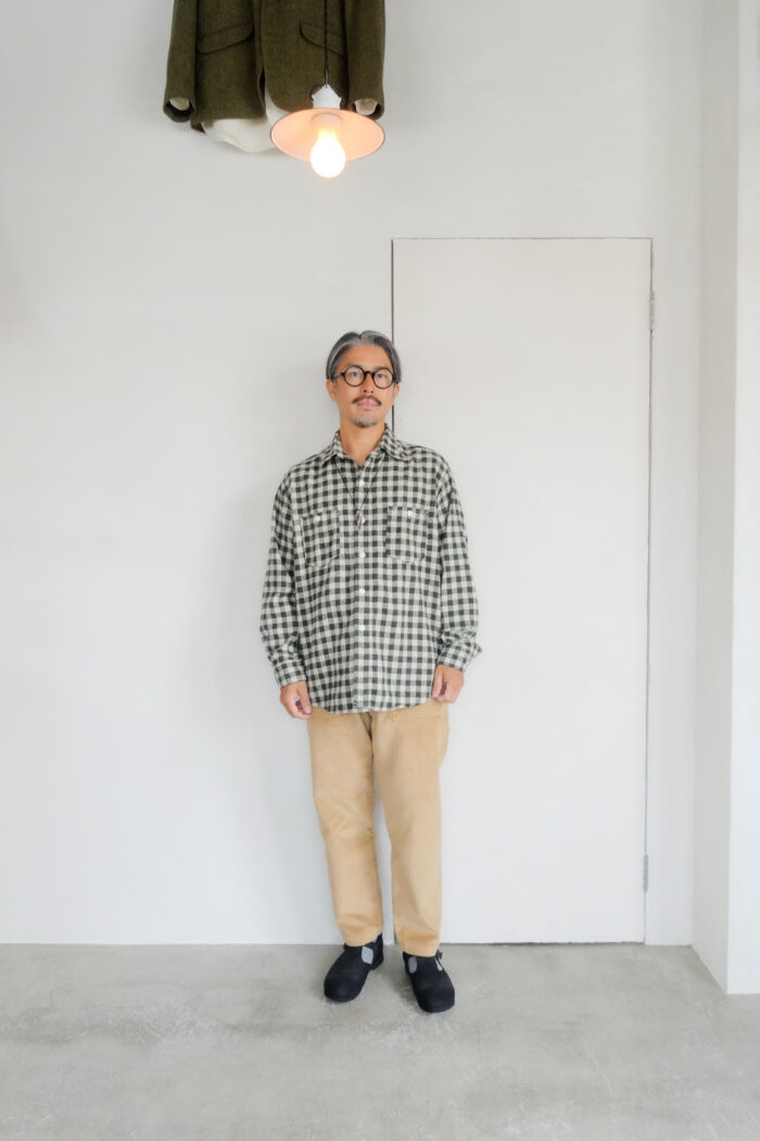 Post O’Alls St.Louis Cotton Flannel Plaid Olive Block