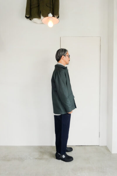 QUILP FOREST Coverall British Dead Stock Fabric Teal
