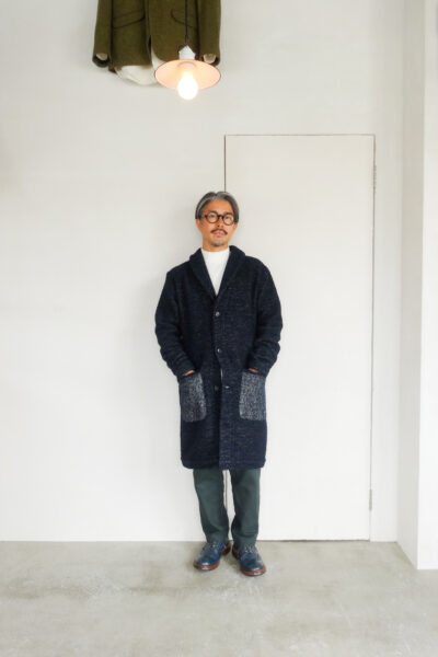 Frank Leder Navy Wool Long Cardigan Jacket