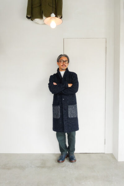 Frank Leder Navy Wool Long Cardigan Jacket