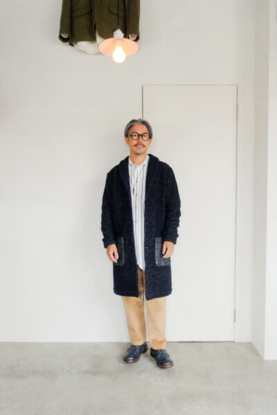 Frank Leder Navy Wool Long Cardigan Jacket