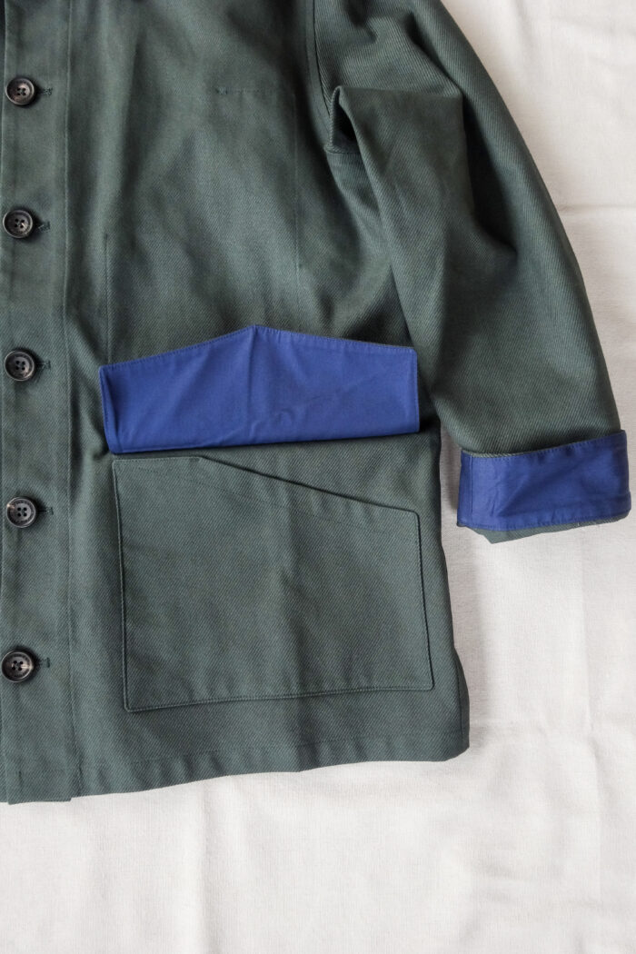 QUILP FOREST Coverall British Dead Stock Fabric Teal