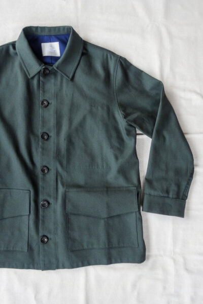 QUILP FOREST Coverall British Dead Stock Fabric Teal