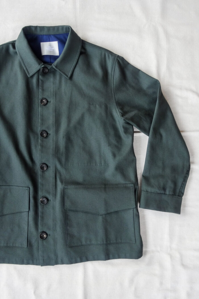QUILP FOREST Coverall British Dead Stock Fabric Teal