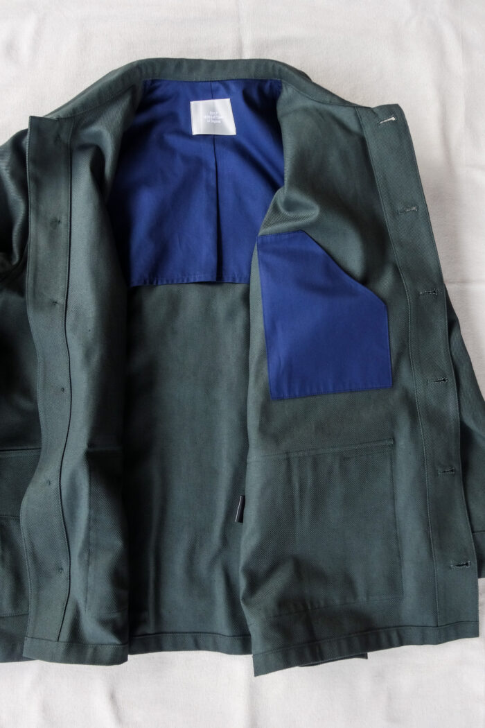 QUILP FOREST Coverall British Dead Stock Fabric Teal