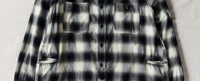 SASSAFRAS Gardening at Night Shirt Indigo Ombre Check Indigo / Ivory