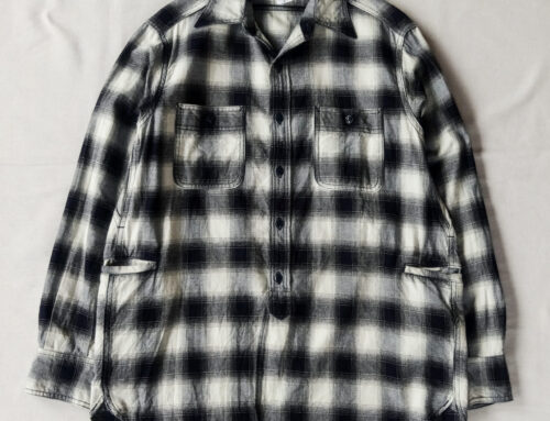 SASSAFRAS Gardening at Night Shirt Indigo Ombre Check Indigo / Ivory