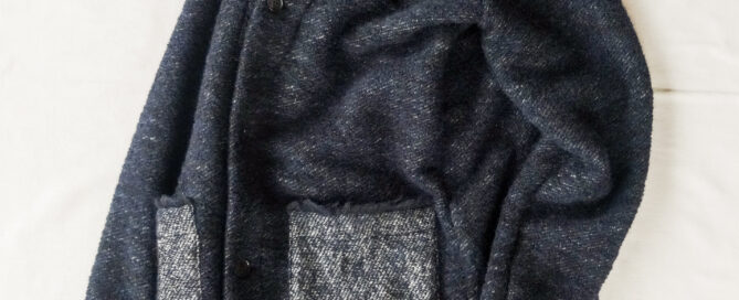 Frank Leder Navy Wool Long Cardigan Jacket