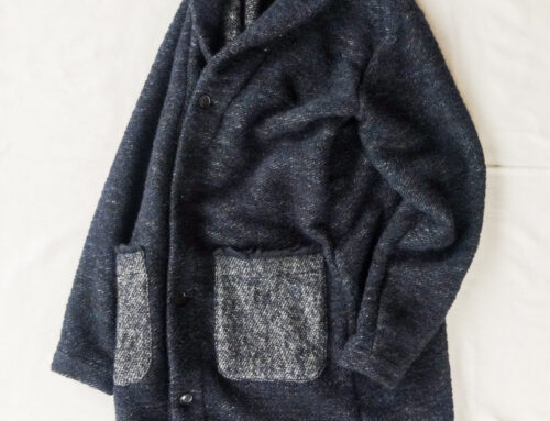 Frank Leder Navy Wool Long Cardigan Jacket