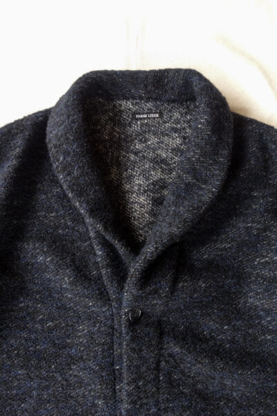 Frank Leder Navy Wool Long Cardigan Jacket