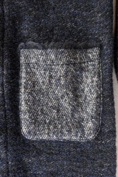 Frank Leder Navy Wool Long Cardigan Jacket
