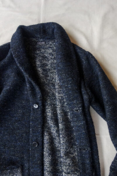 Frank Leder Navy Wool Long Cardigan Jacket