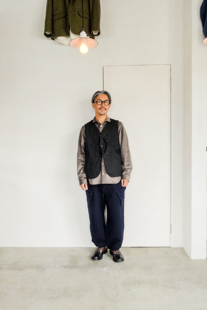 HOPPER’S BRUNCH Wool Cargo Pants Navy