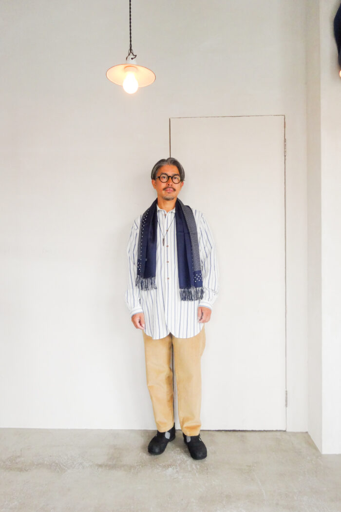 Post O’Alls 1993 Bandana Scarf Silk Navy/White
