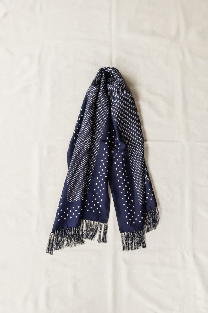Post O’Alls 1993 Bandana Scarf Silk Navy/White