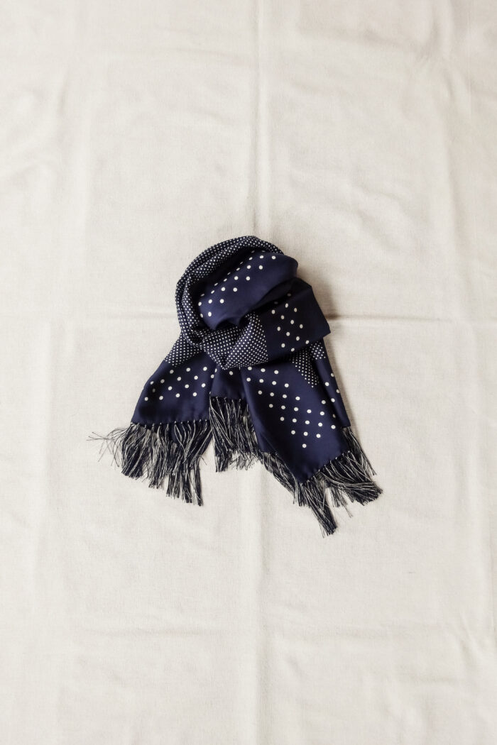 Post O’Alls 1993 Bandana Scarf Silk Navy/White