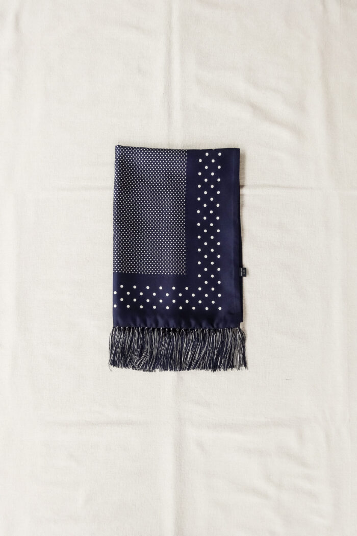 Post O’Alls 1993 Bandana Scarf Silk Navy/White