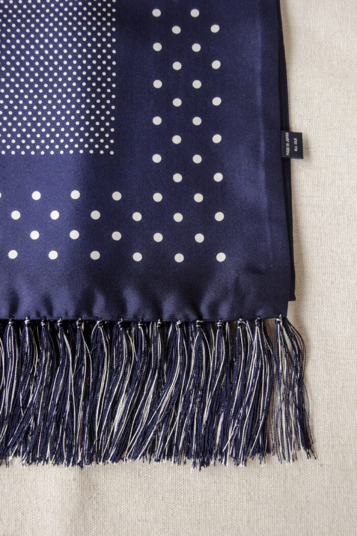 Post O’Alls 1993 Bandana Scarf Silk Navy/White