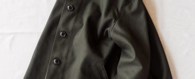 HOPPER'S BRUNCH Collarless Jacket D.Olive