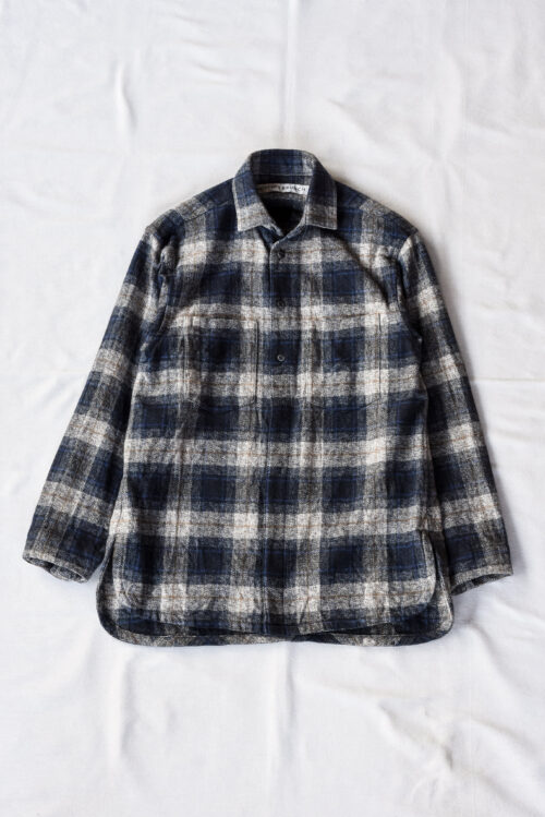 HOPPER’S BRUNCH Flannel Shirt Jacket Blue Grey