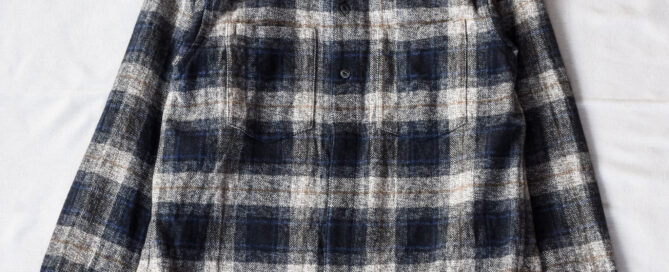HOPPER’S BRUNCH Flannel Shirt Jacket Blue Grey