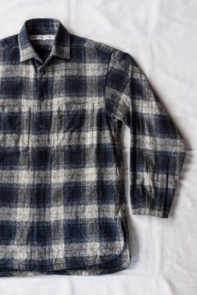 HOPPER’S BRUNCH Flannel Shirt Jacket Blue Grey