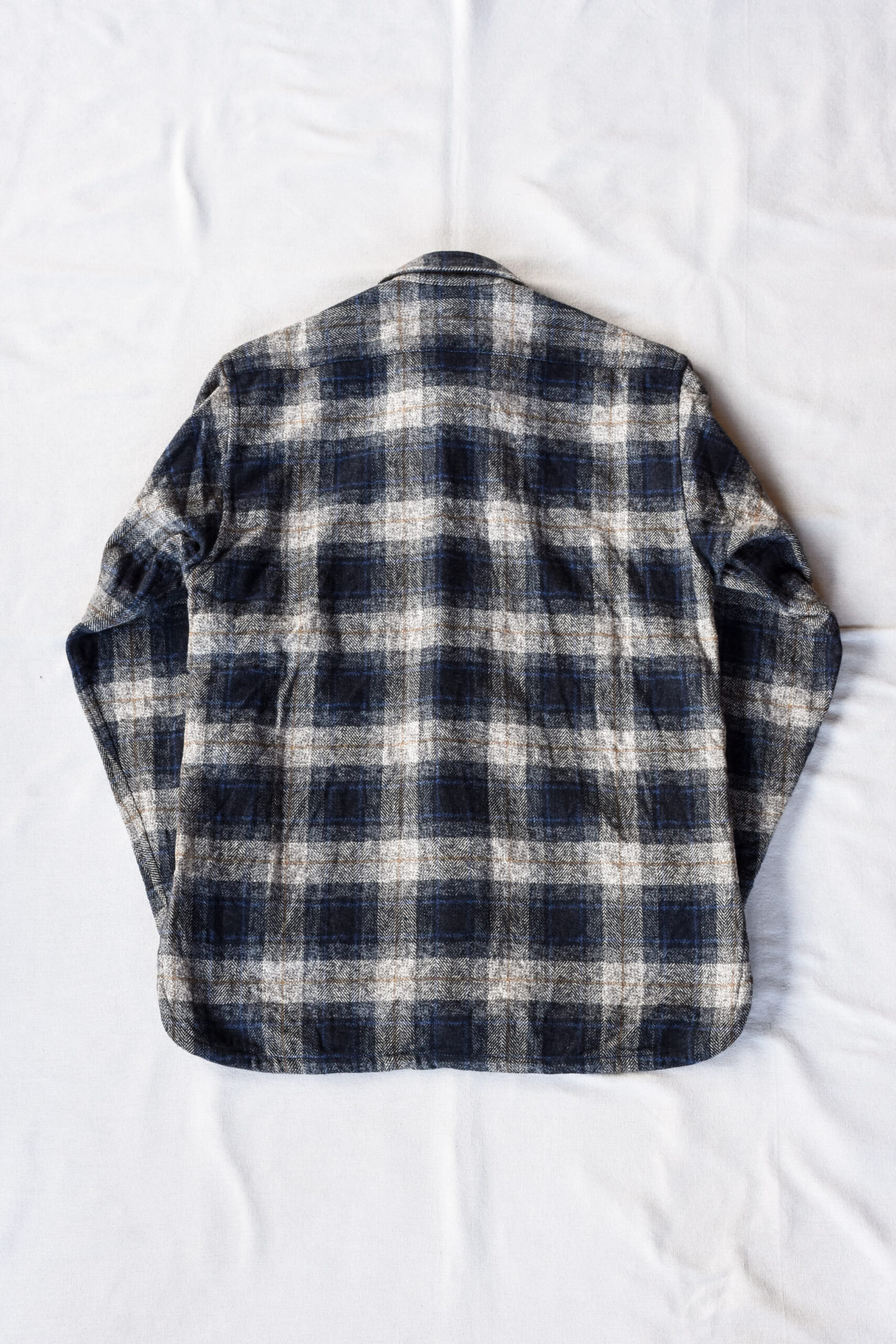HOPPER’S BRUNCH Flannel Shirt Jacket Blue Grey