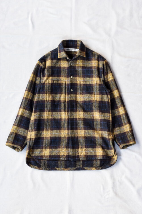 HOPPER’S BRUNCH Flannel Shirt Jacket Yellow Brown