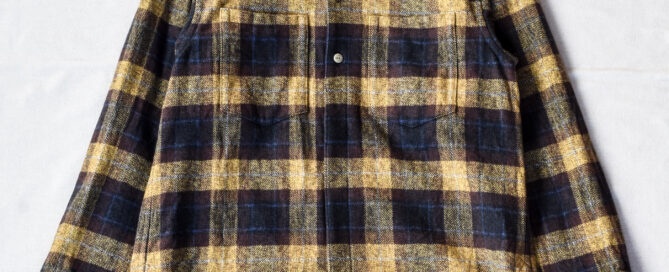 HOPPER’S BRUNCH Flannel Shirt Jacket Yellow Brown
